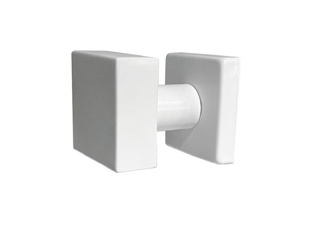 Pomoli Girevoli Quadro Decentrato Collo Tondo d.50x50x60h Rosetta Quadra d.50x50x10h AISI304 RAL9016 Bianco Opaco | Fimet Maniglie - immagine 2